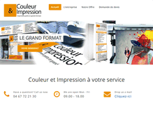Tablet Screenshot of couleuretimpression.fr